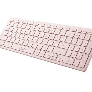 NEW- ELECOM Wireless Bluetooth Keyboard, Compact Keyboard for Chromebook - Pink